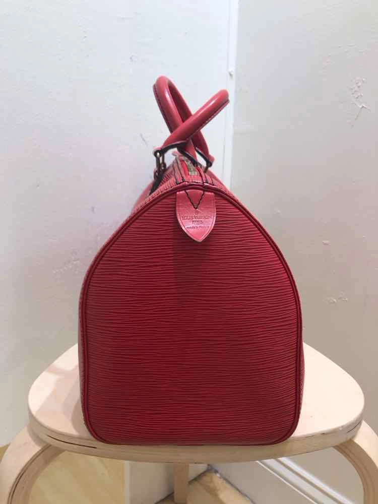 Louis Vuitton Epi Speedy 30 Boston Bag Red Handbag