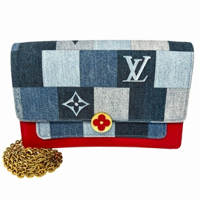 Louis Vuitton Flore Monogram Patchwork Chain Wallet