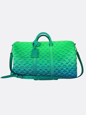 Louis Vuitton Green & Blue Monogram Illusion Keepall 50