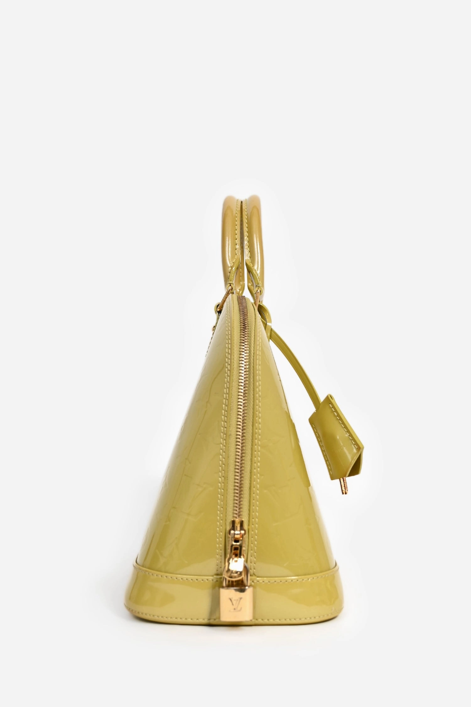Louis Vuitton Green Monogram Vernis 'Alma' PM Top Handle (As Is)