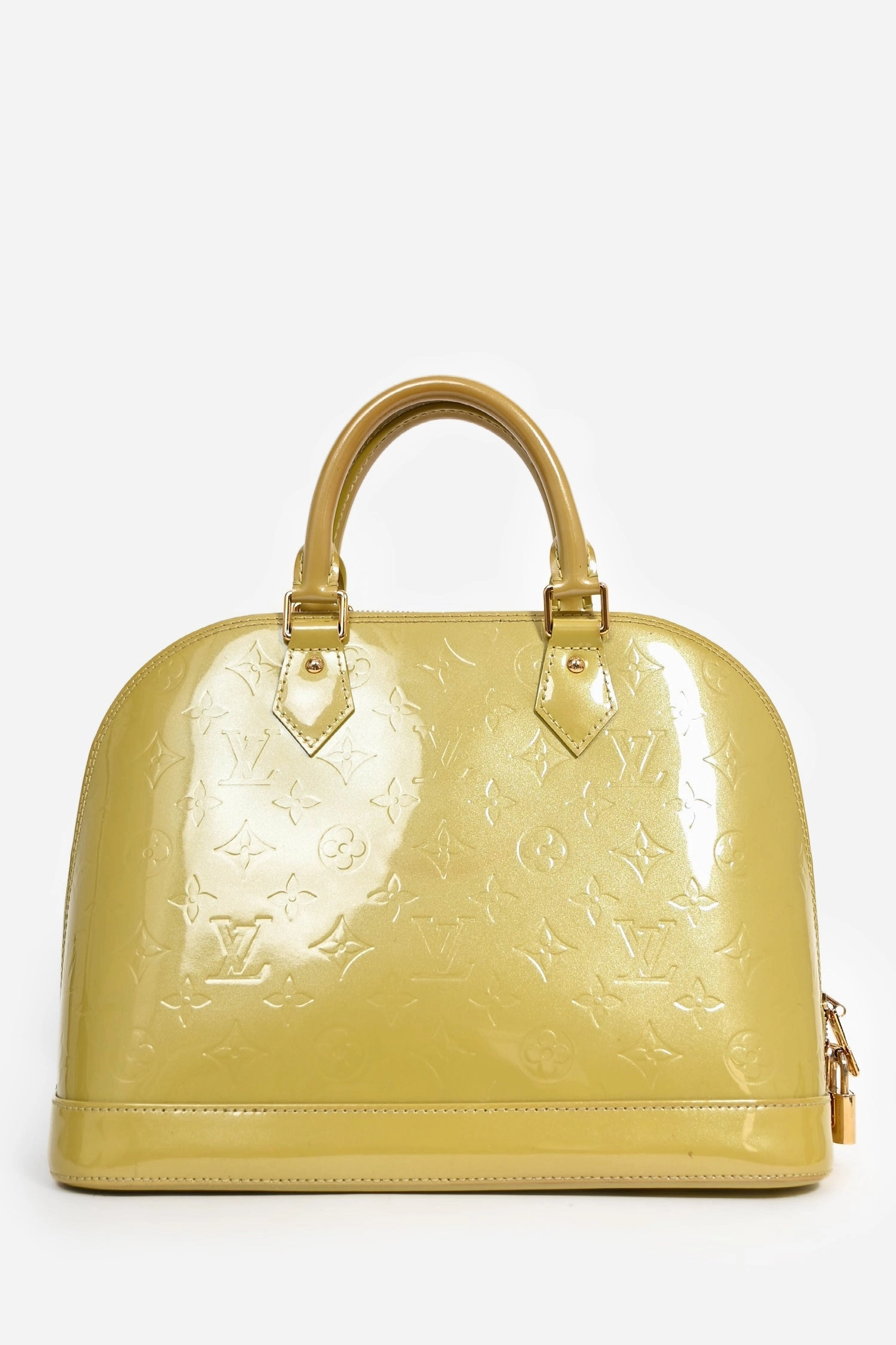 Louis Vuitton Green Monogram Vernis 'Alma' PM Top Handle (As Is)