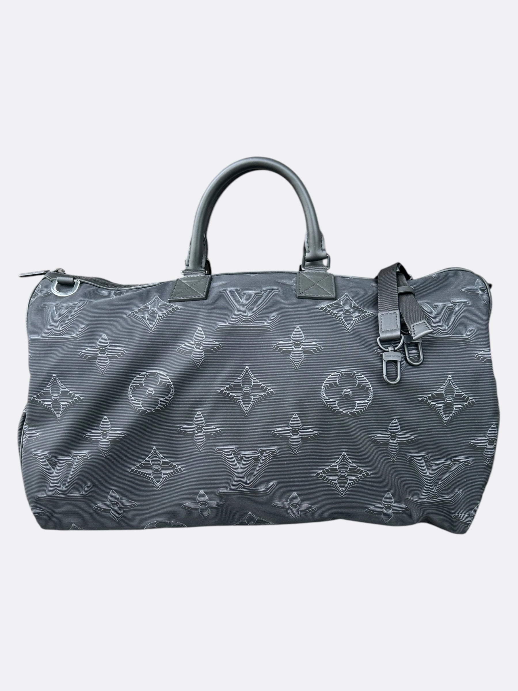 Louis Vuitton Grey & Green 2054 Monogram Reversible Keepall 50