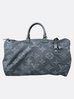 Louis Vuitton Grey & Green 2054 Monogram Reversible Keepall 50
