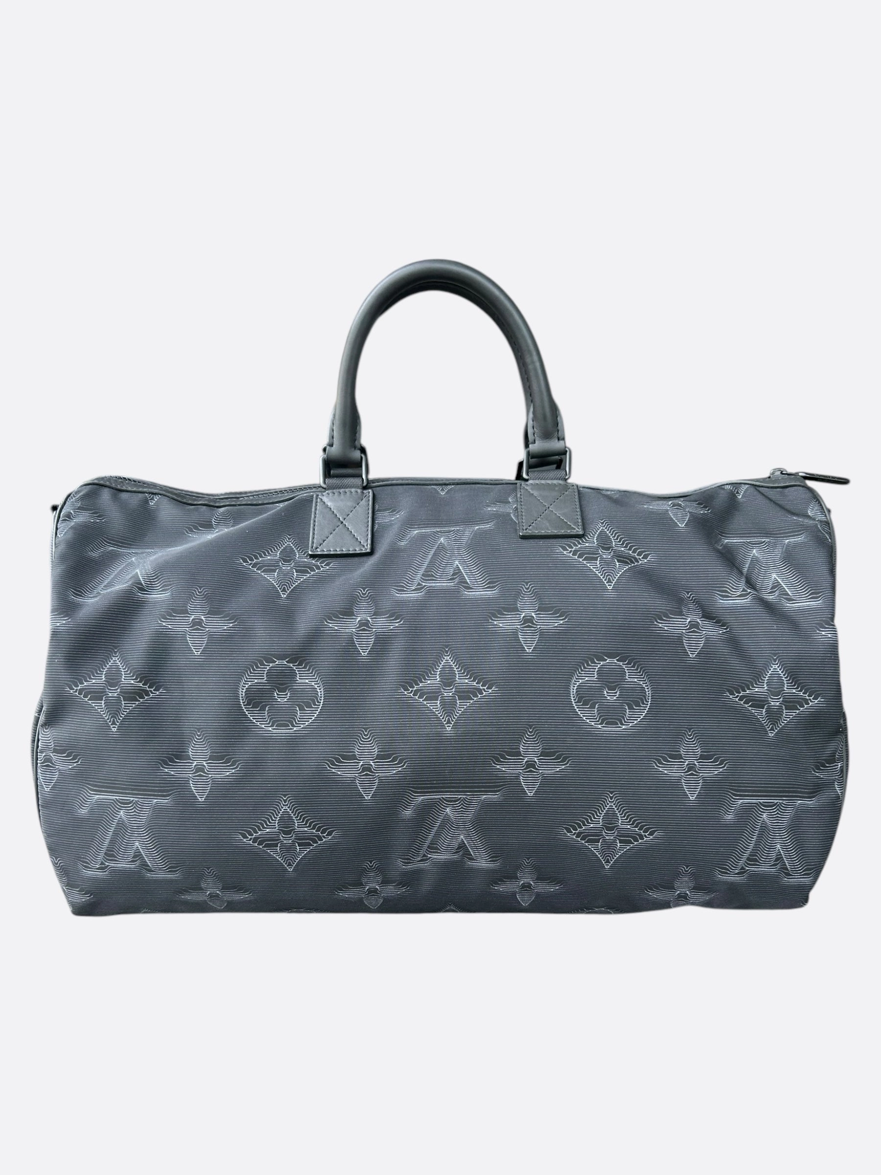 Louis Vuitton Grey & Green 2054 Monogram Reversible Keepall 50