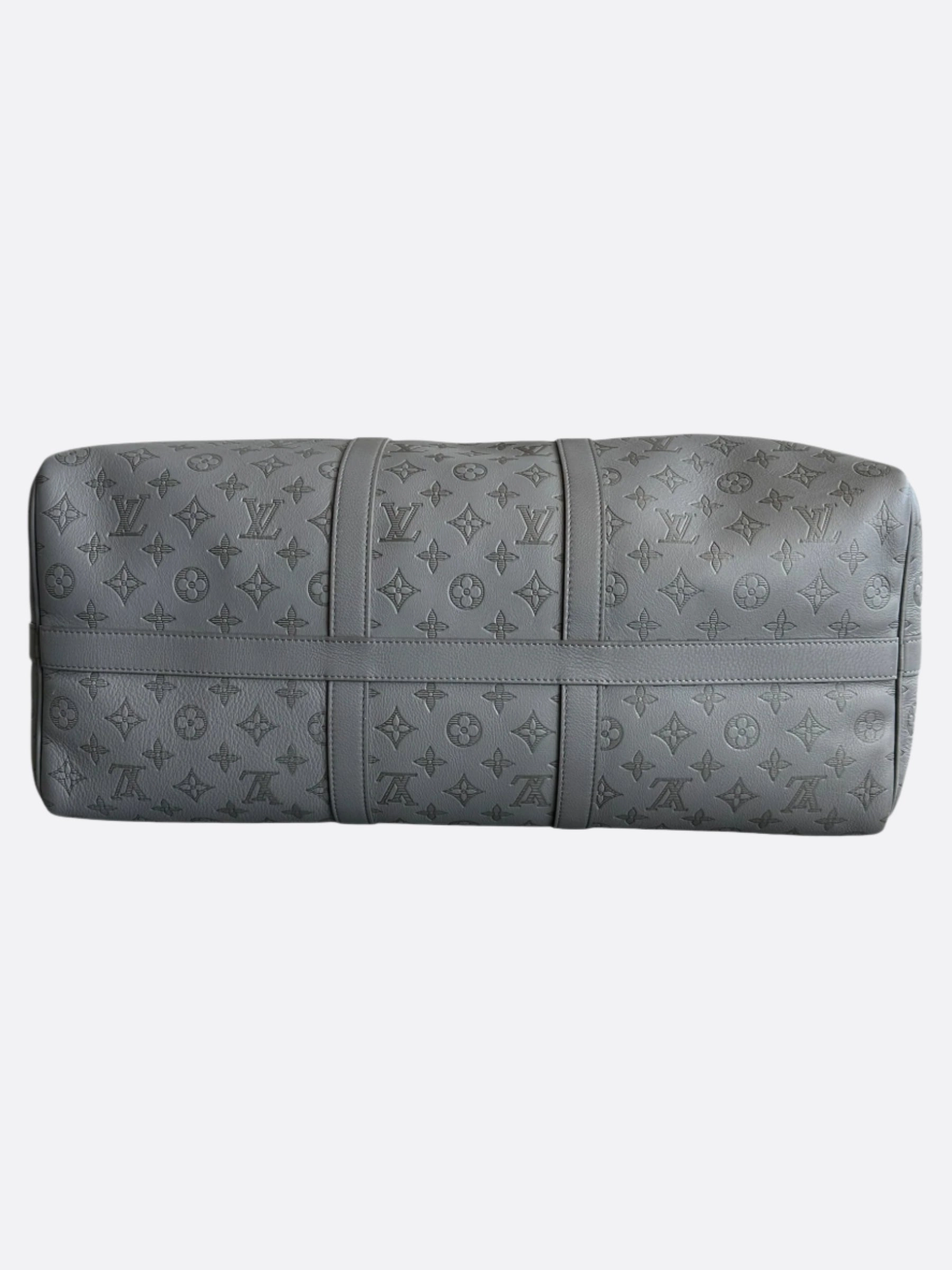 Louis Vuitton Grey Monogram Shadow Keepall 50