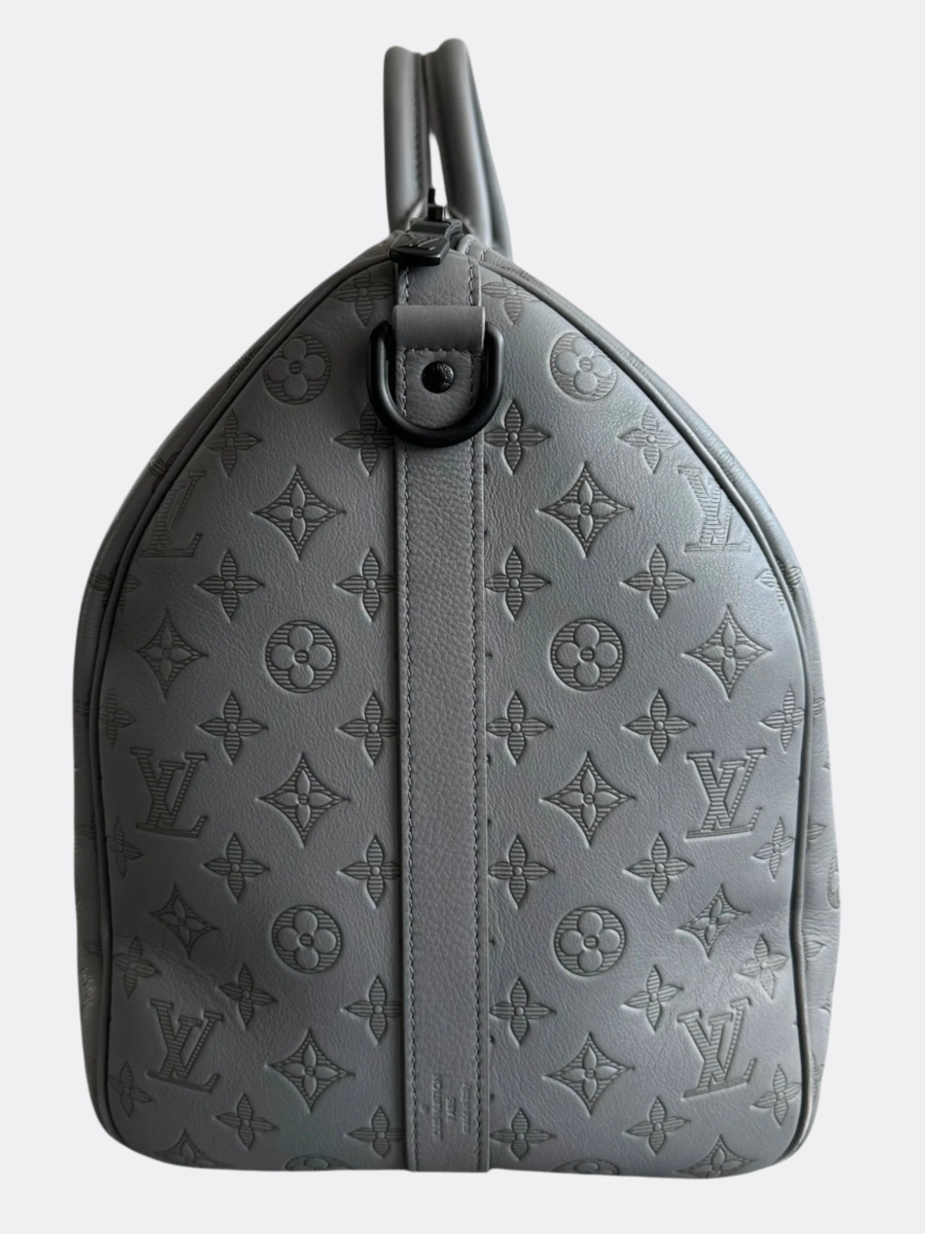 Louis Vuitton Grey Monogram Shadow Keepall 50