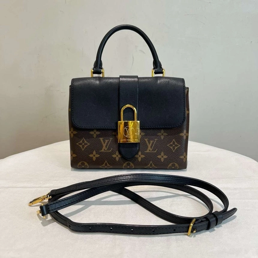 Louis Vuitton Locky BB Monogram Crossbody Bag Brown Black