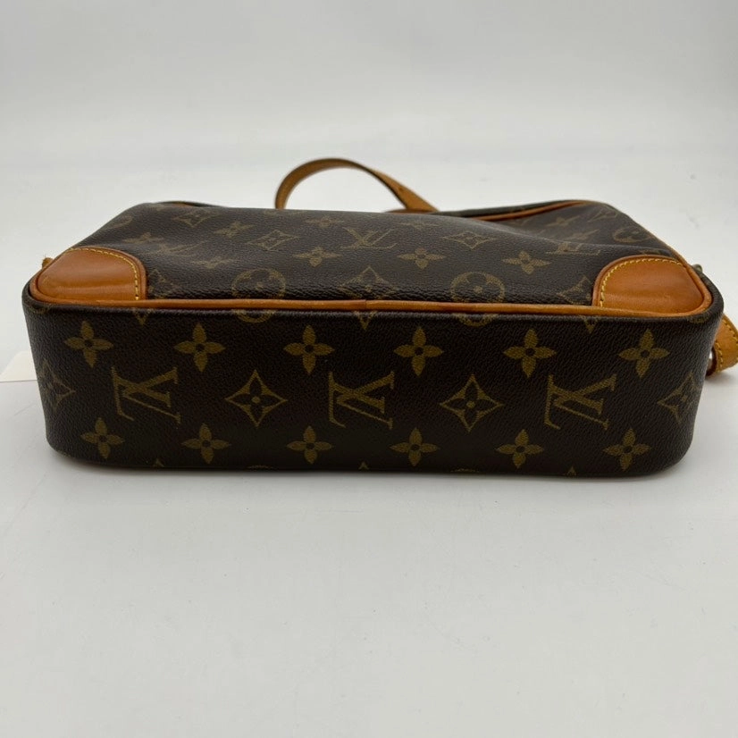 Louis Vuitton Monogram Brown Leather Crossbody Bag Medium Size