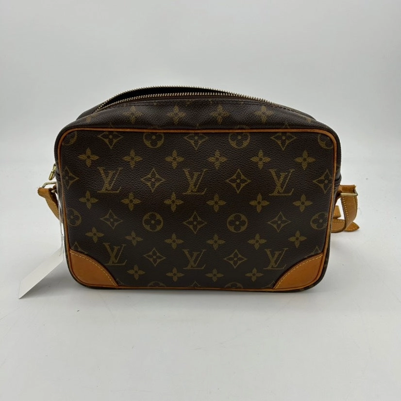 Louis Vuitton Monogram Brown Leather Crossbody Bag Medium Size