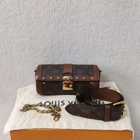 Louis Vuitton Monogram Canvas Trunk Clutch Brown Crossbody