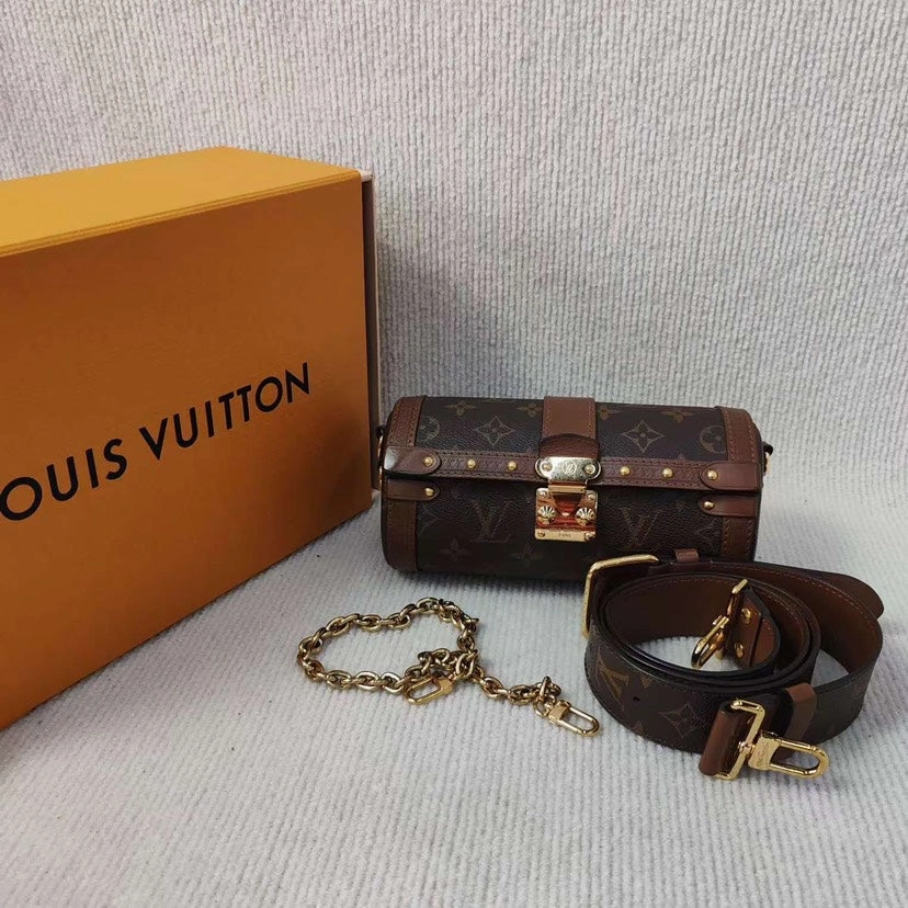 Louis Vuitton Monogram Canvas Trunk Clutch Brown Crossbody