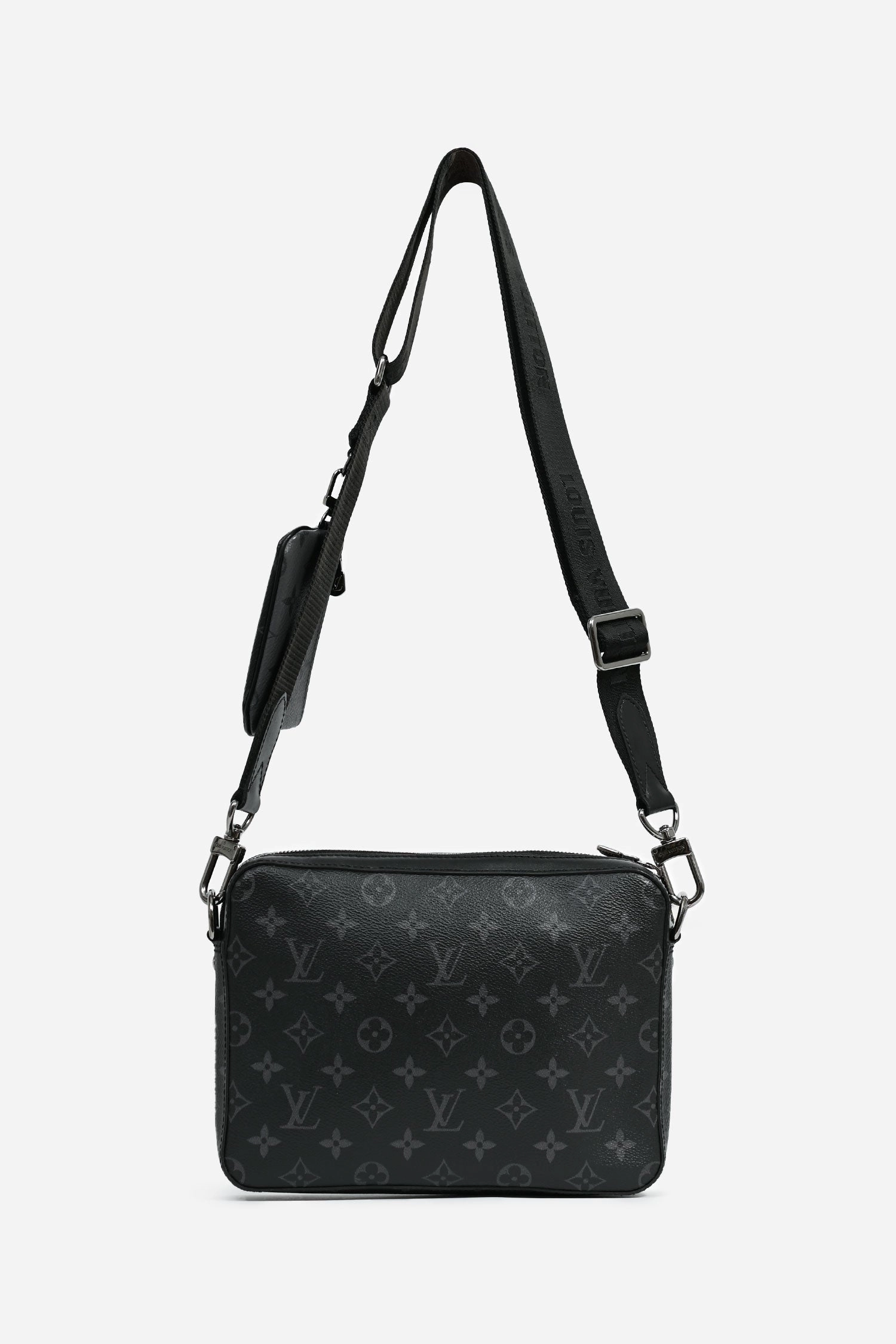 Louis Vuitton Monogram Eclipse Canvas Messenger Bag with Pouch (As Is)