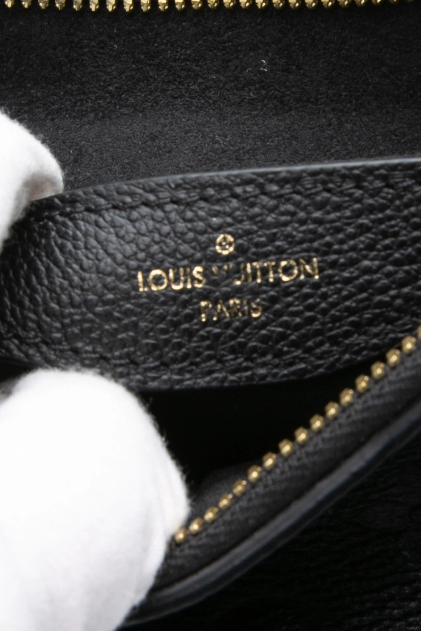 LOUIS VUITTON Monogram Empreinte Leather Black Boulogne Crossbody Bag