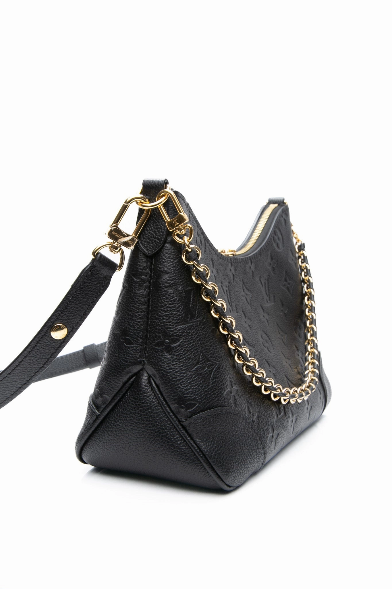 LOUIS VUITTON Monogram Empreinte Leather Black Boulogne Crossbody Bag
