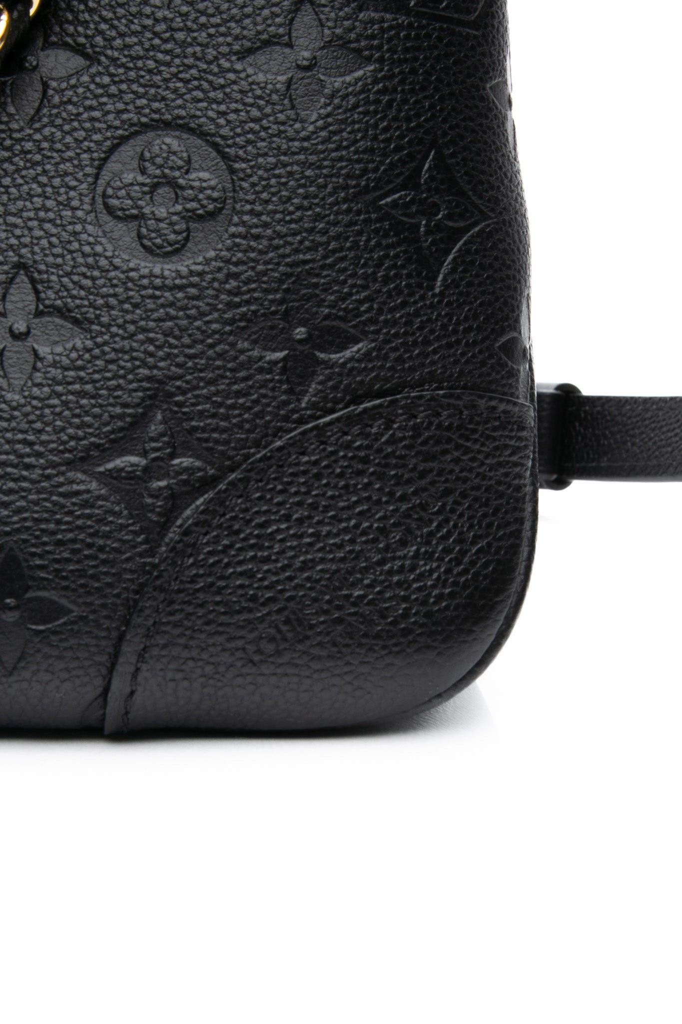 LOUIS VUITTON Monogram Empreinte Leather Black Boulogne Crossbody Bag