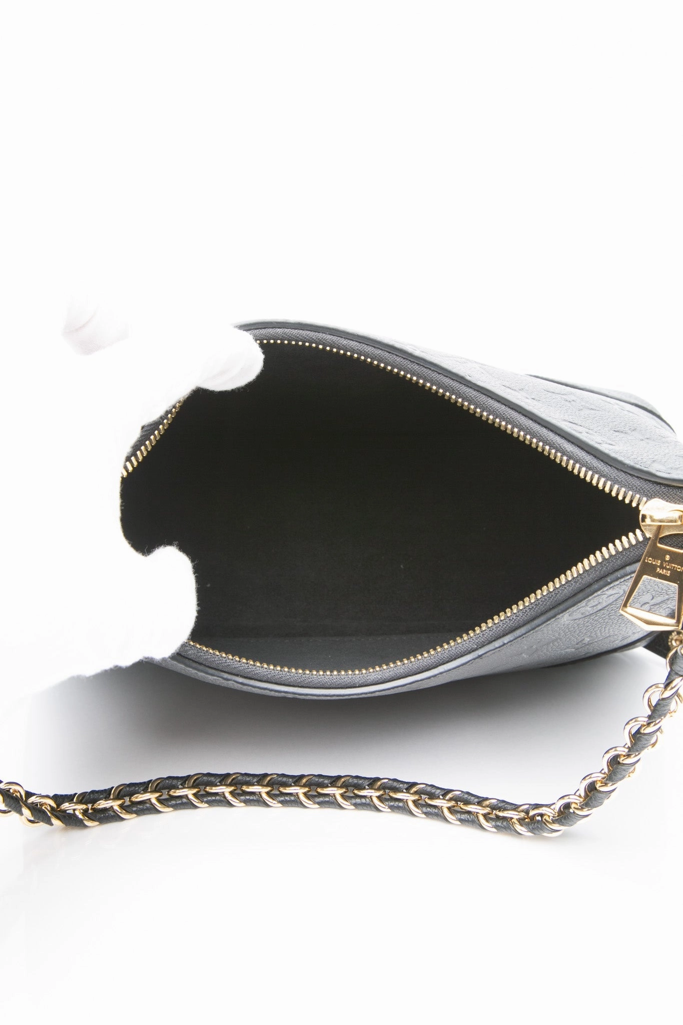 LOUIS VUITTON Monogram Empreinte Leather Black Boulogne Crossbody Bag