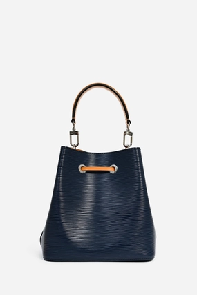 Louis Vuitton Navy Blue Epi Leather/Mustard Yellow NoNo BB Bucket Bag
