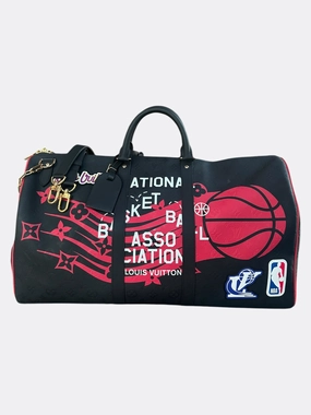 Louis Vuitton NBA Black Taurillon Monogram Keepall 50