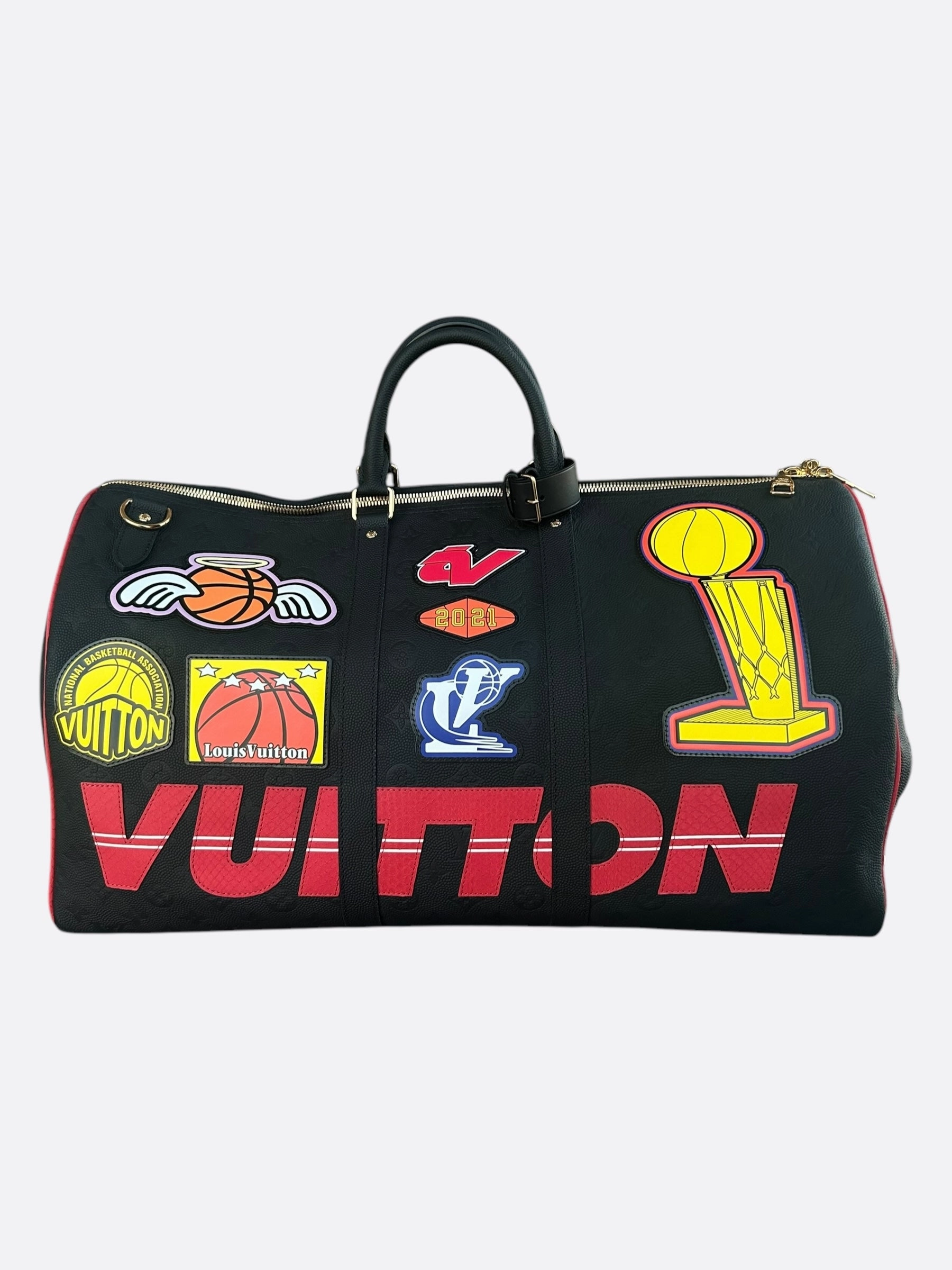 Louis Vuitton NBA Black Taurillon Monogram Keepall 50