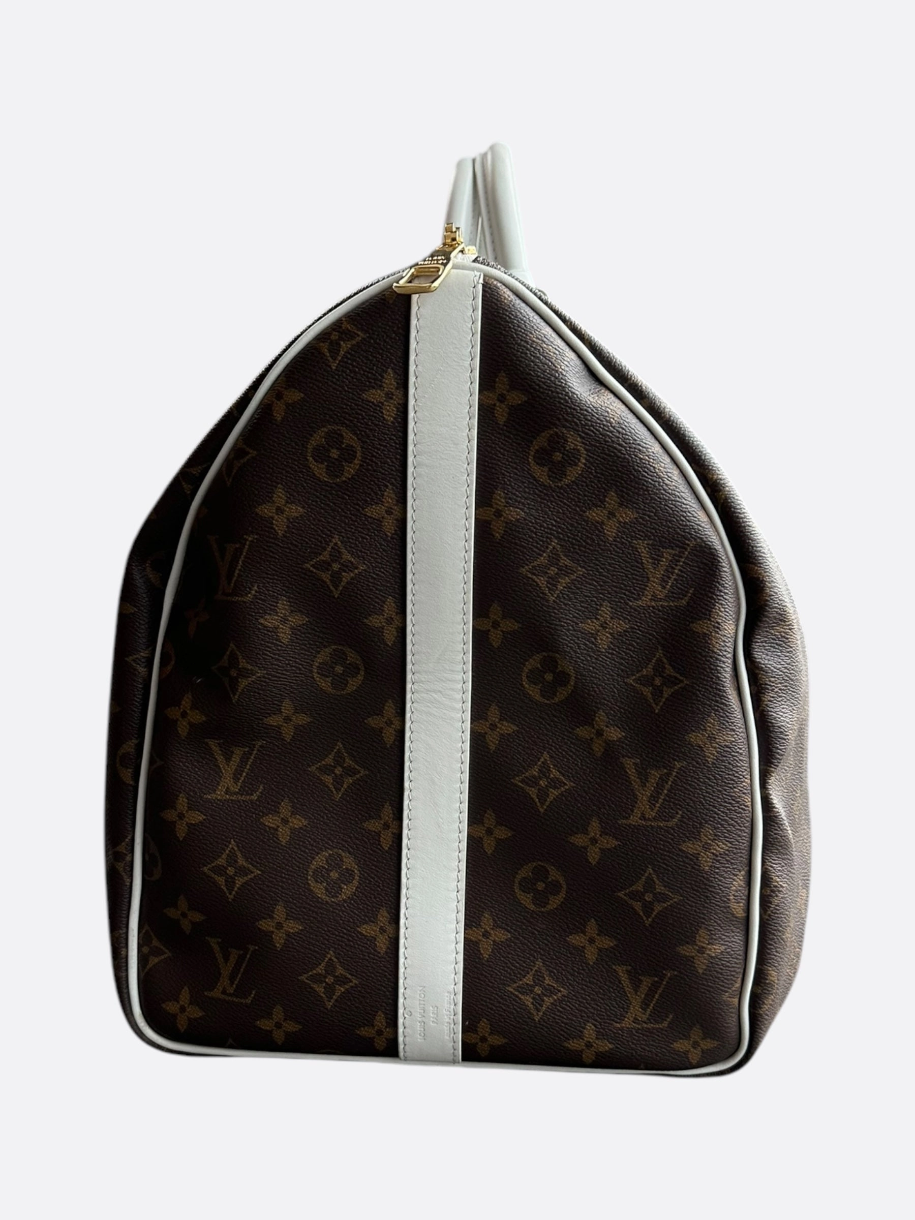 Louis Vuitton NBA Brown & White Monogram Keepall 50