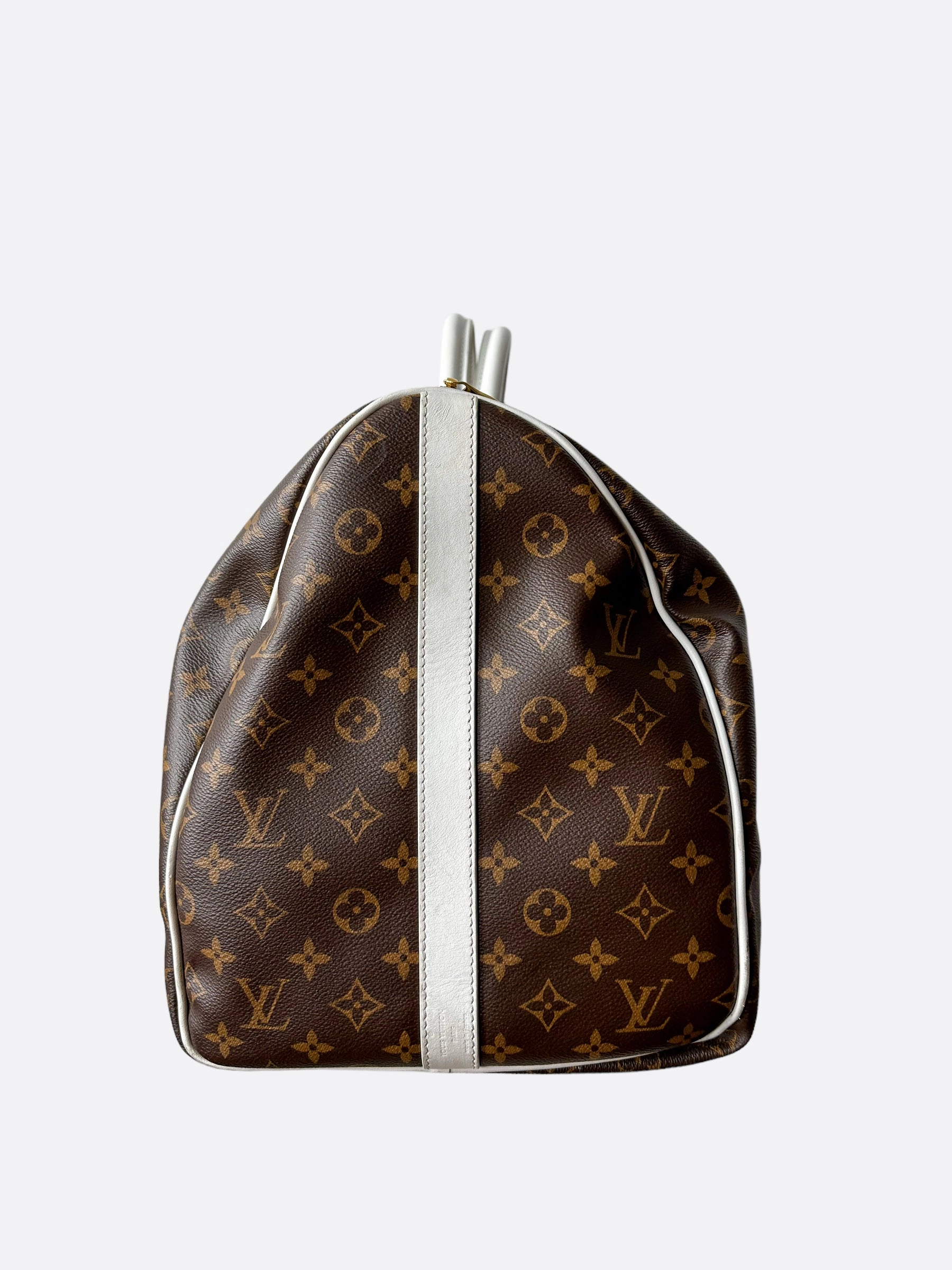 Louis Vuitton NBA Brown & White Monogram Keepall 50
