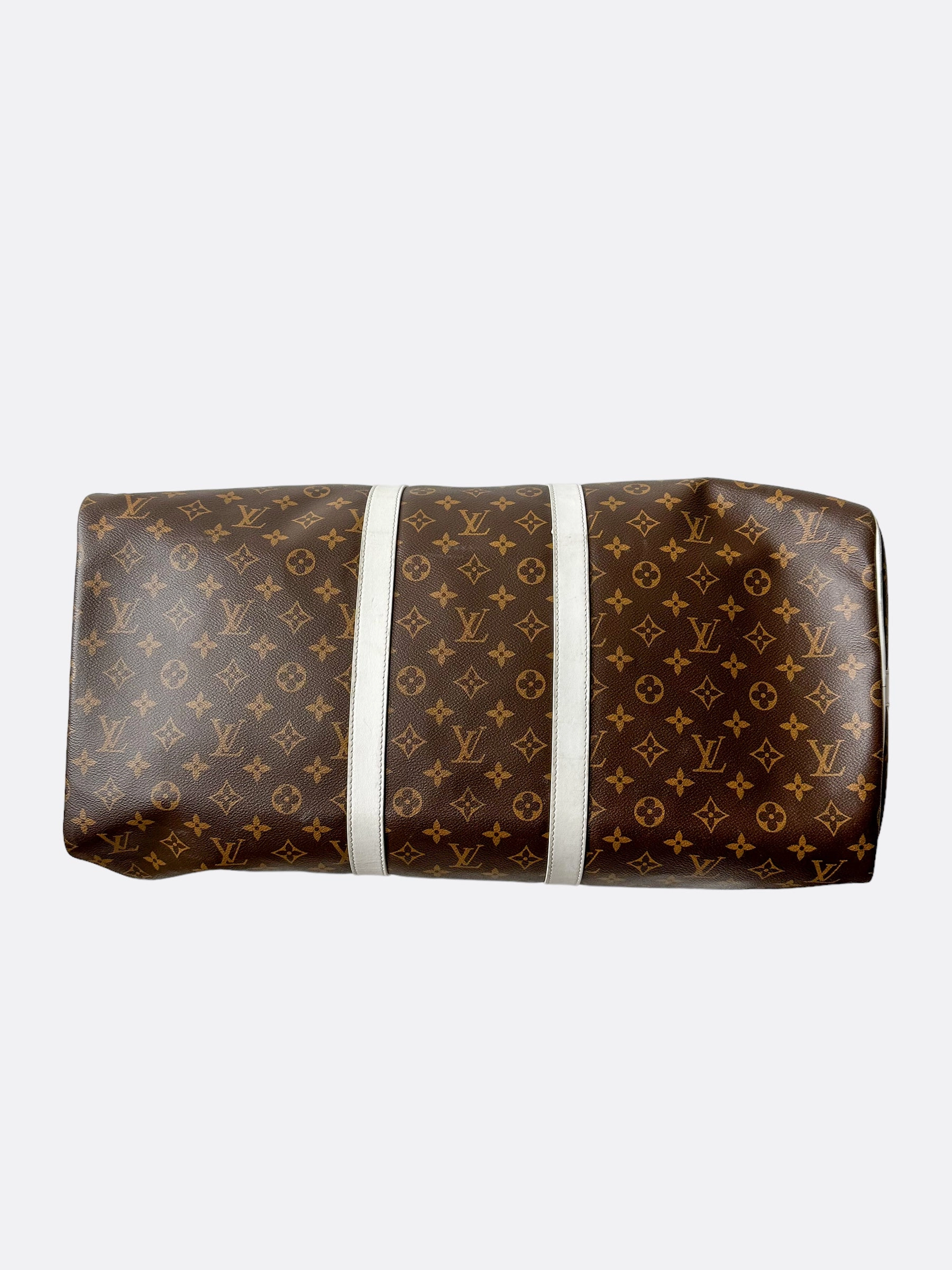 Louis Vuitton NBA Brown & White Monogram Keepall 50
