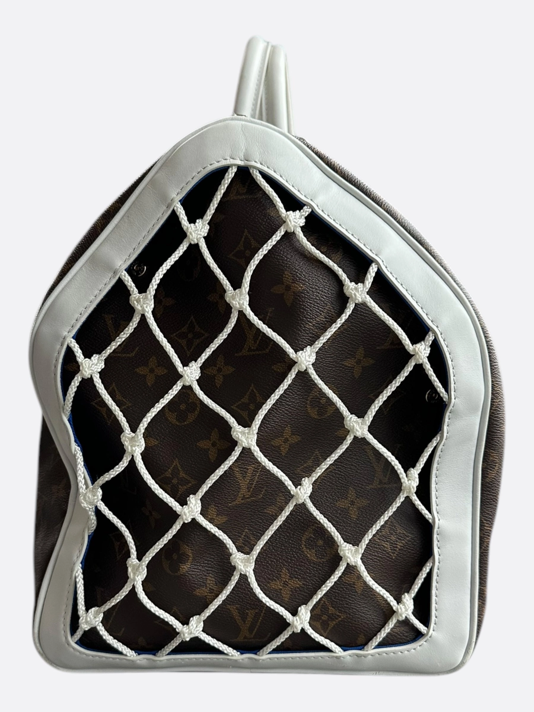 Louis Vuitton NBA Brown & White Monogram Keepall 50