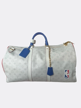 Louis Vuitton NBA White Monogram Keepall 50