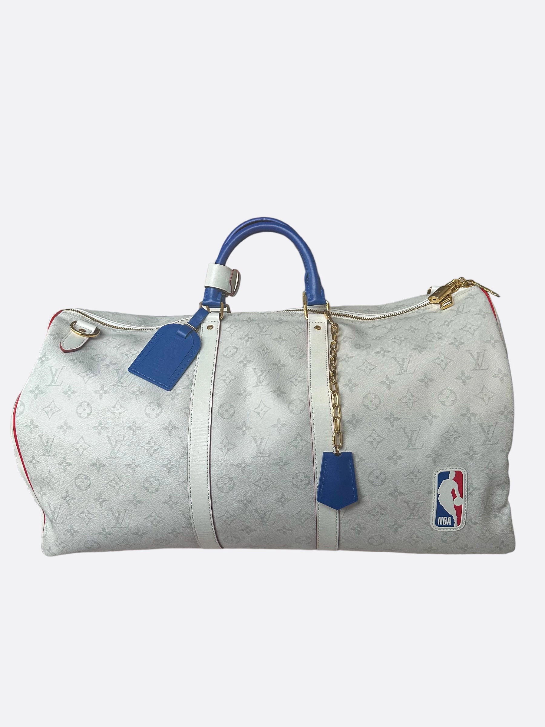 Louis Vuitton NBA White Monogram Keepall 50