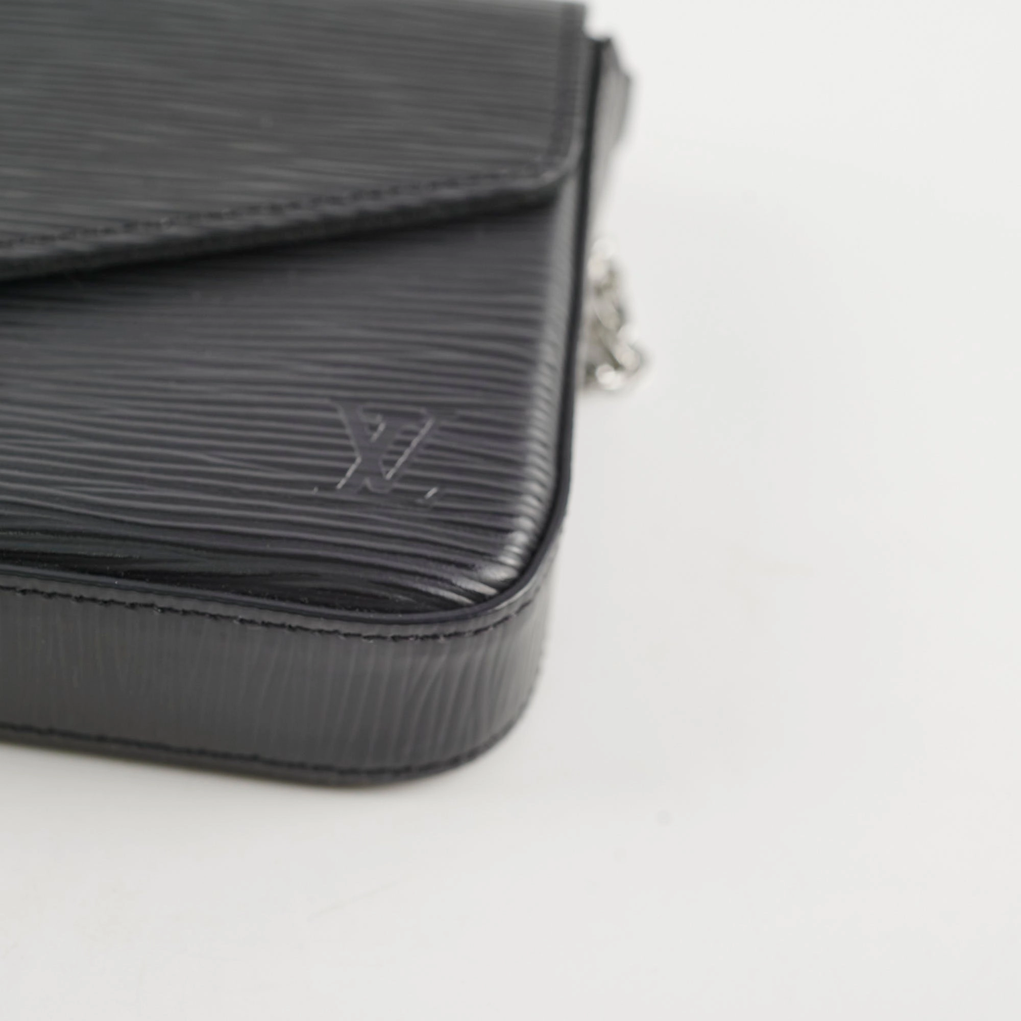 Louis Vuitton Pochette Felicie Black Epi Crossbody Bag