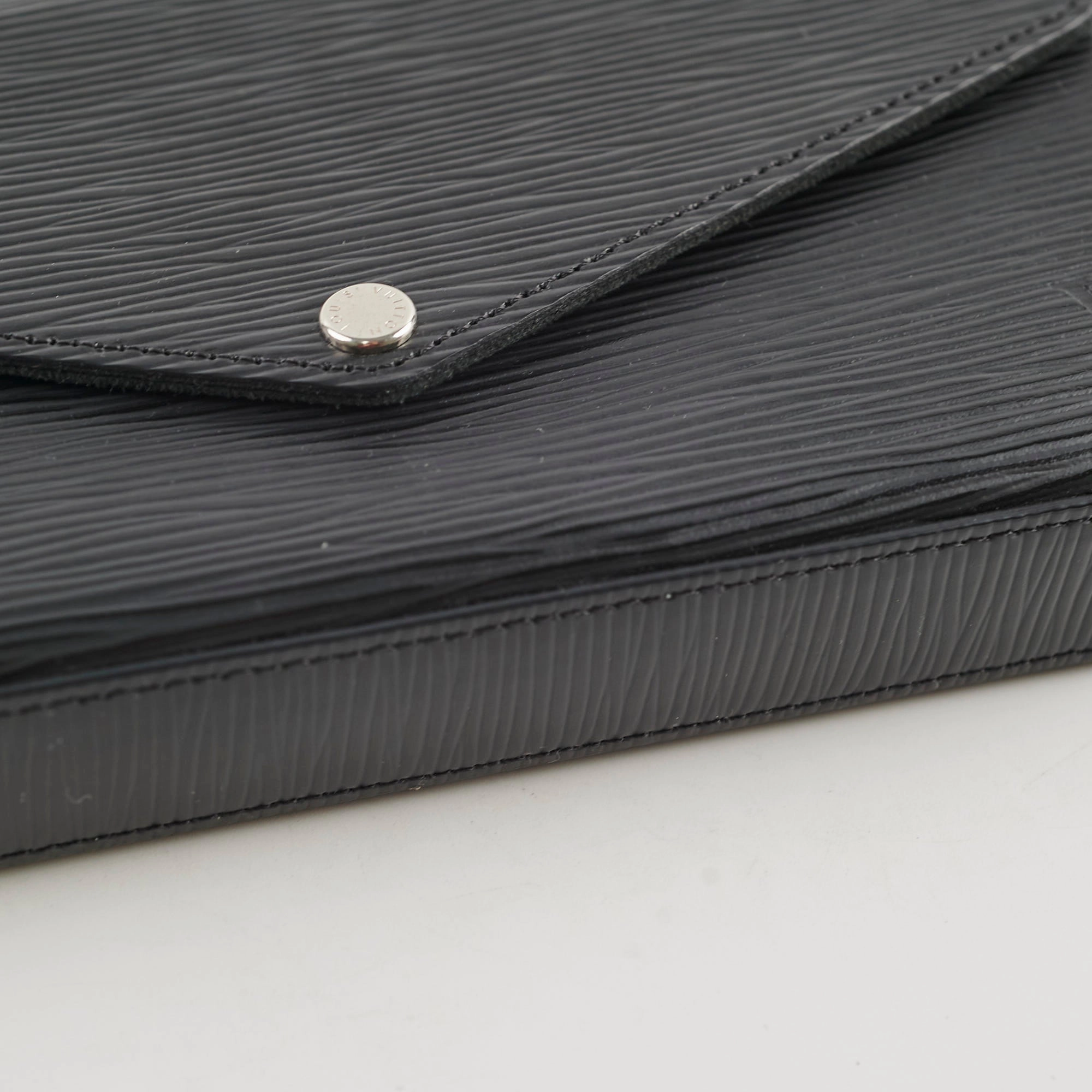 Louis Vuitton Pochette Felicie Black Epi Crossbody Bag