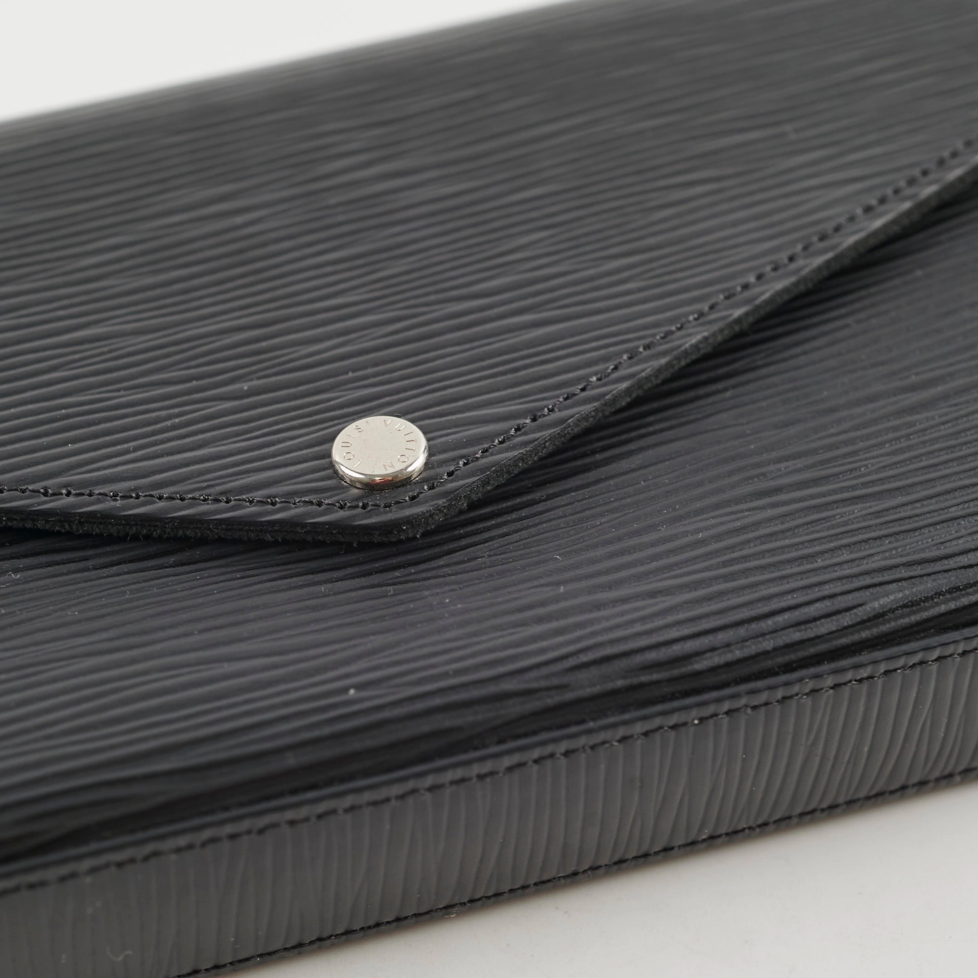 Louis Vuitton Pochette Felicie Black Epi Crossbody Bag