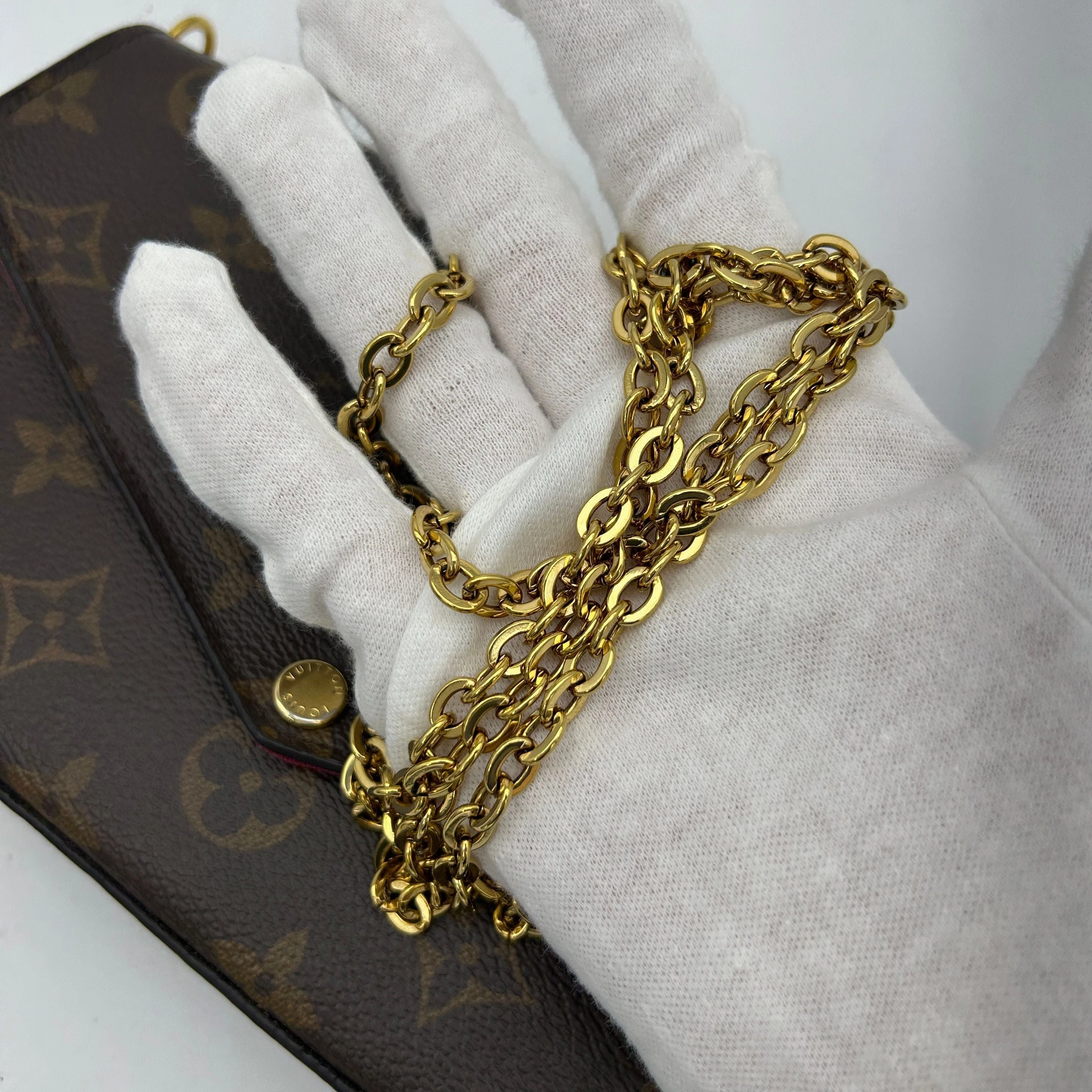 Louis Vuitton Pochette Felicie Crossbody Monogram Fuchsia CNbwz9890