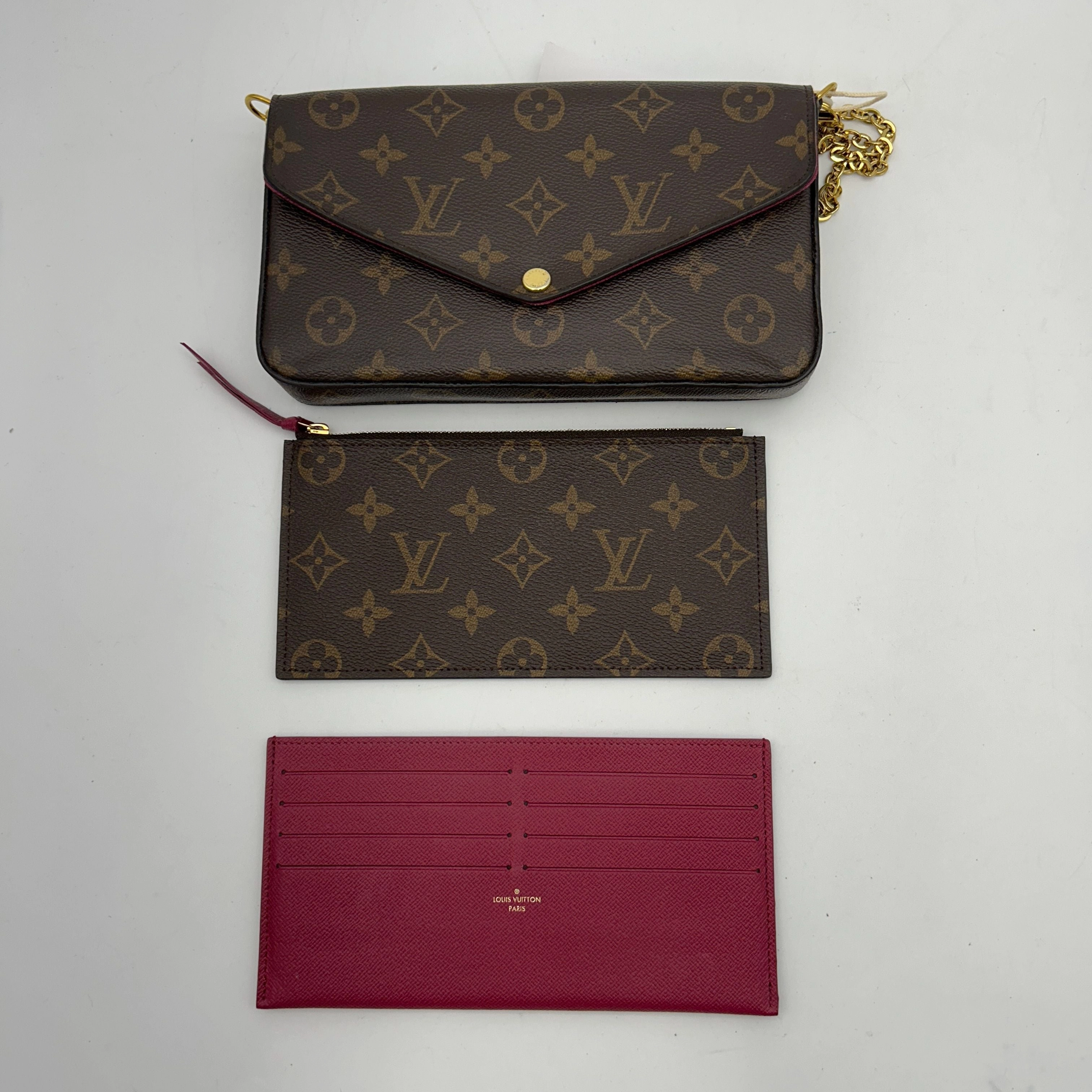 Louis Vuitton Pochette Felicie Crossbody Monogram Fuchsia CNbwz9890