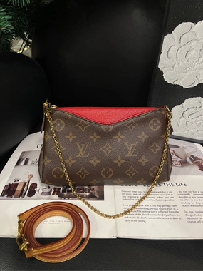 Louis Vuitton Red Pallas Monogram Canvas Crossbody Bag