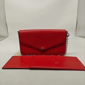 Louis Vuitton Red Patent Pochette 3 in 1 Clutch/Crossbody Bag