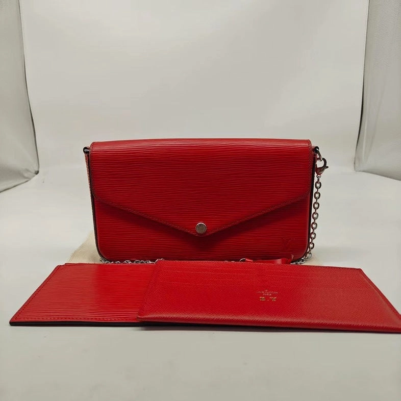 Louis Vuitton Red Patent Pochette 3 in 1 Clutch/Crossbody Bag