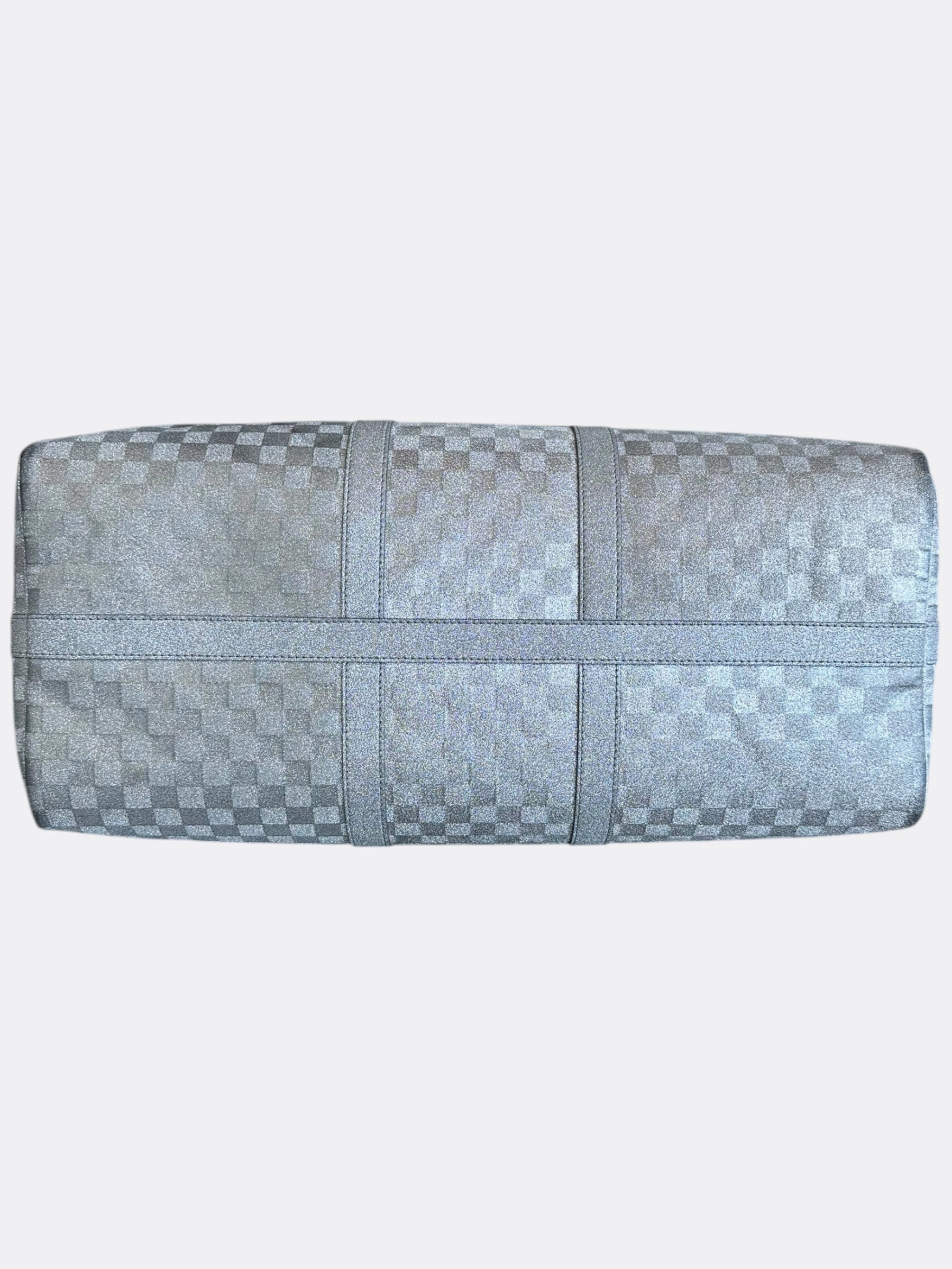Louis Vuitton Silver Damier Glitter Keepall 50
