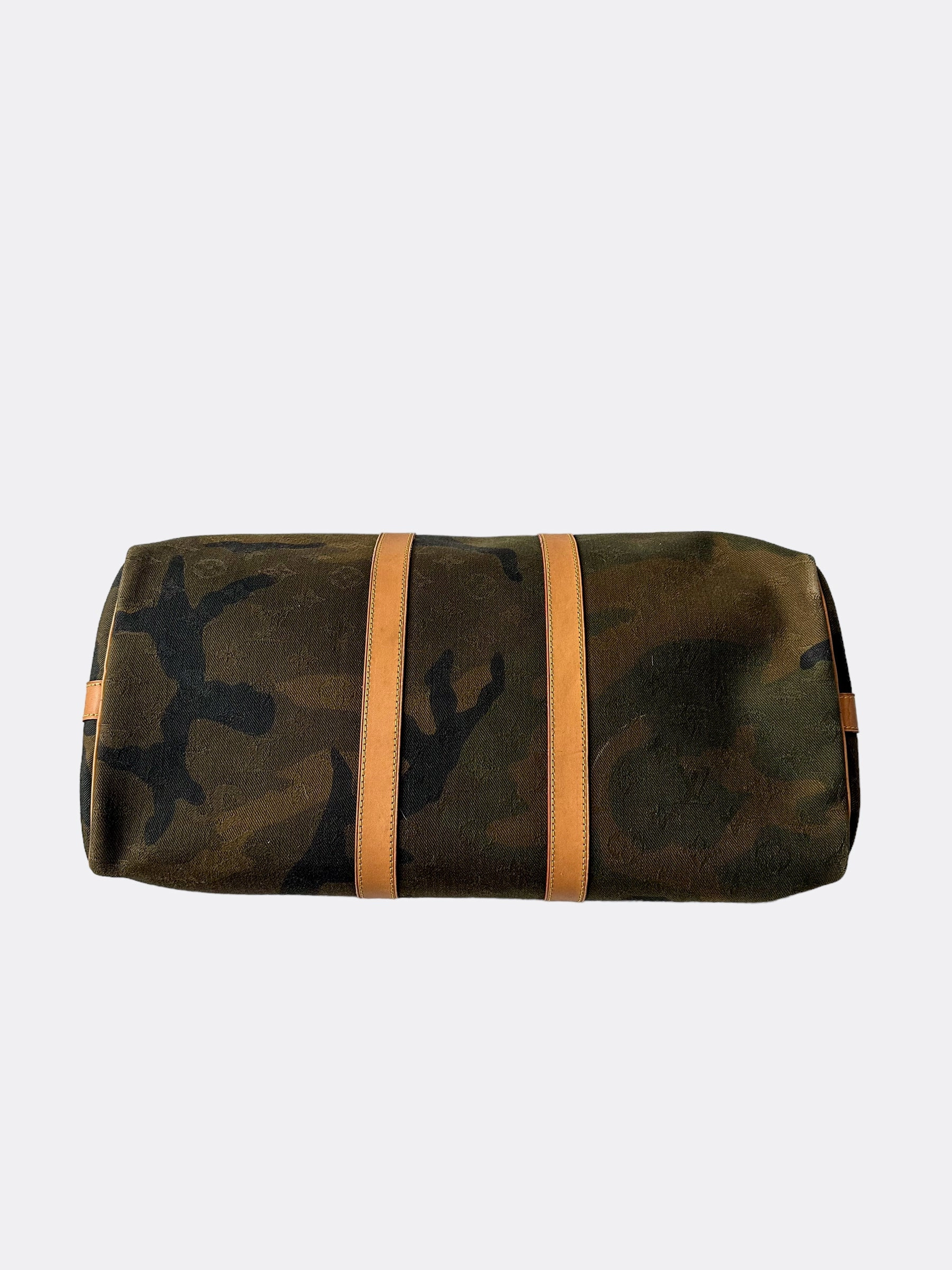 Louis Vuitton Supreme Camo Monogram Keepall 50