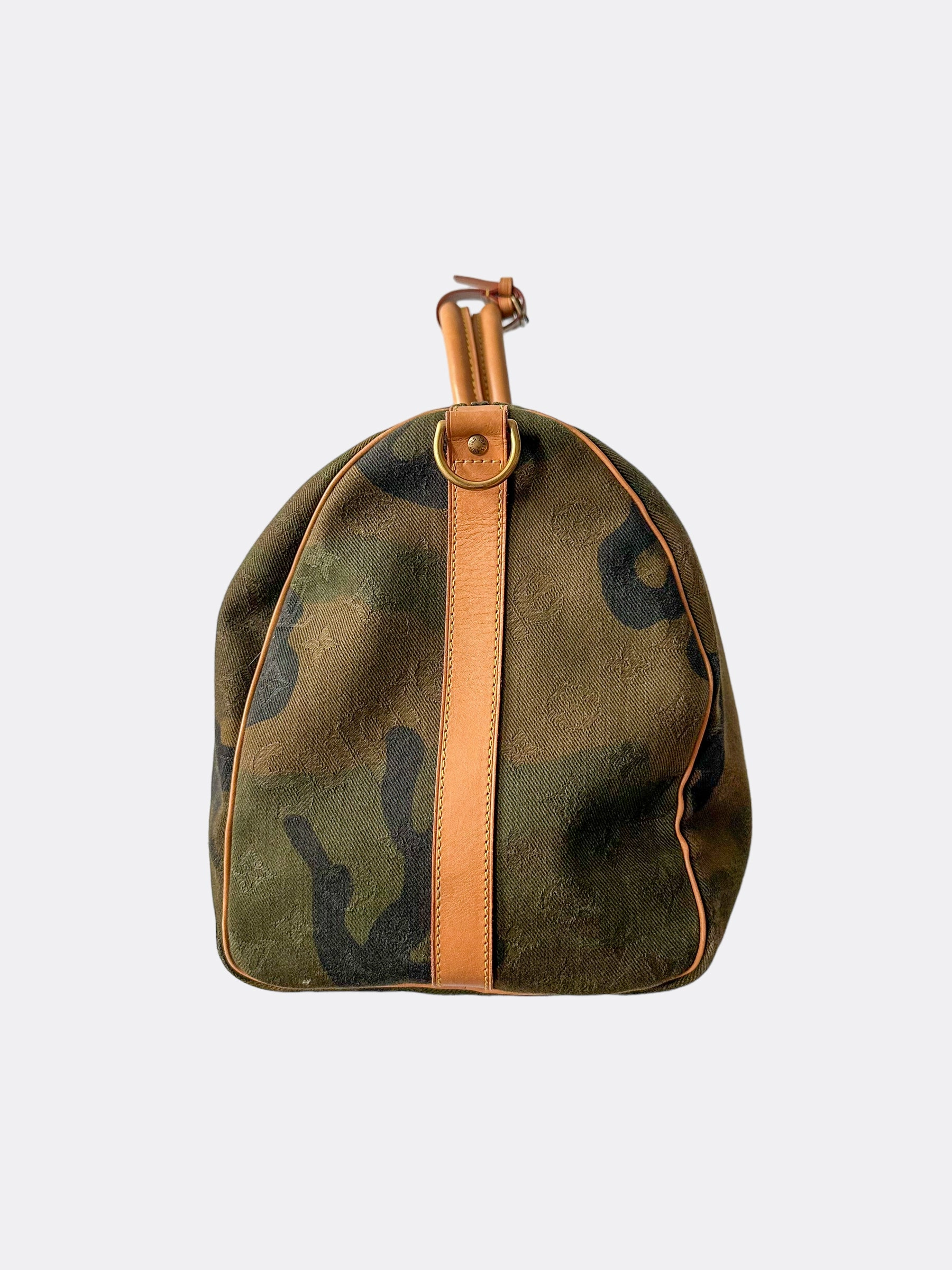 Louis Vuitton Supreme Camo Monogram Keepall 50