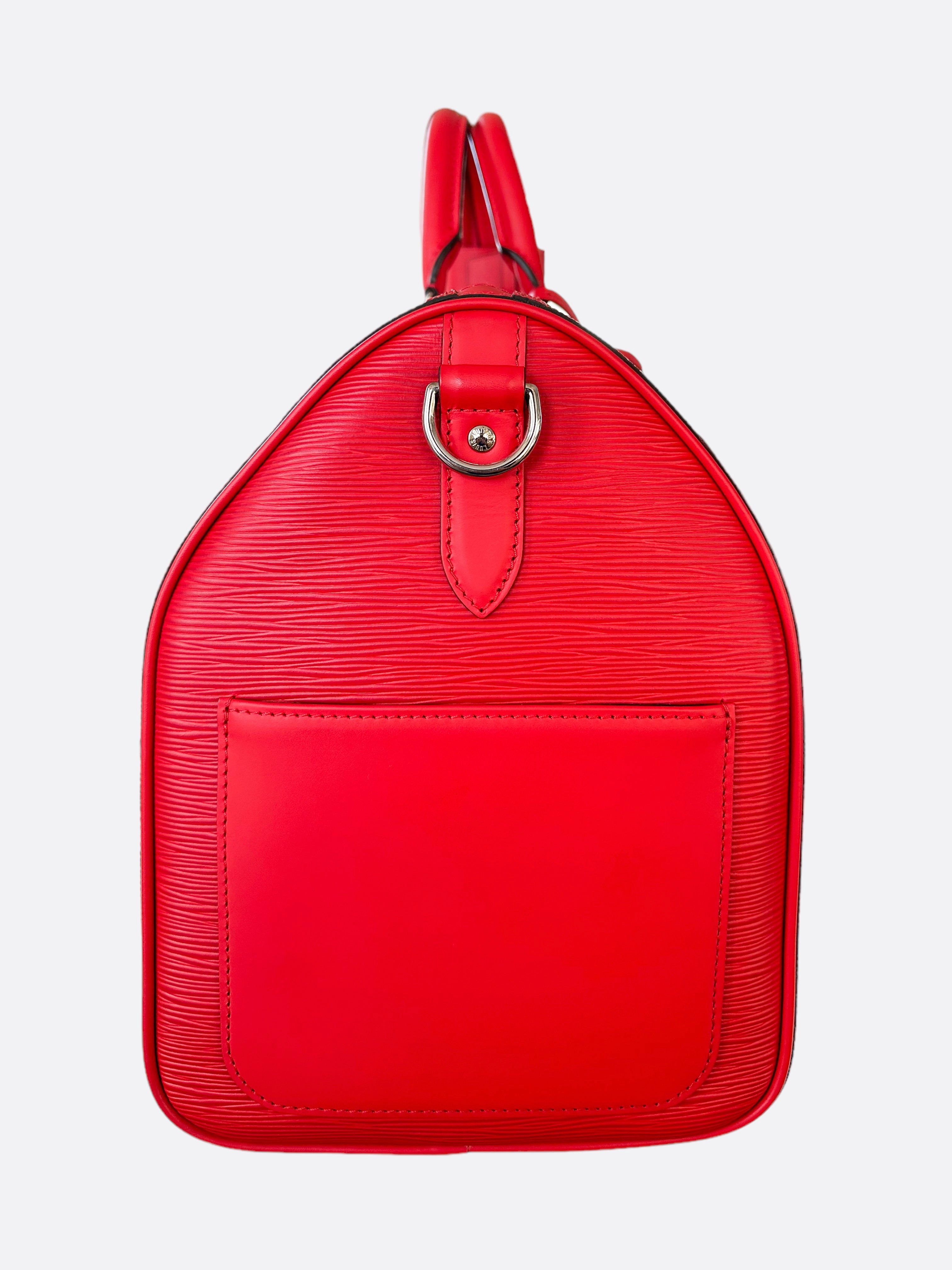 Louis Vuitton Supreme Red EPI Leather Keepall 45