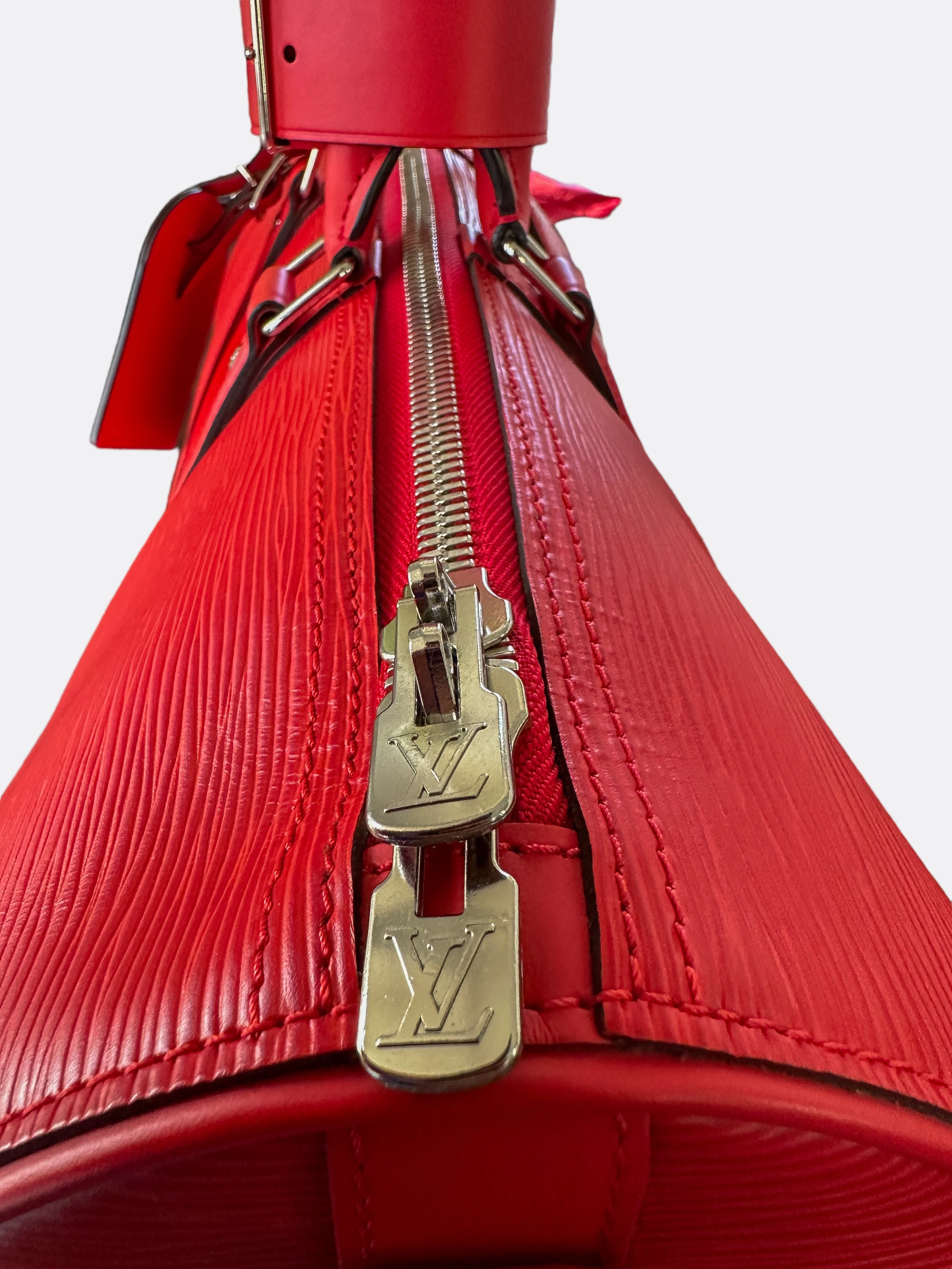 Louis Vuitton Supreme Red EPI Leather Keepall 45