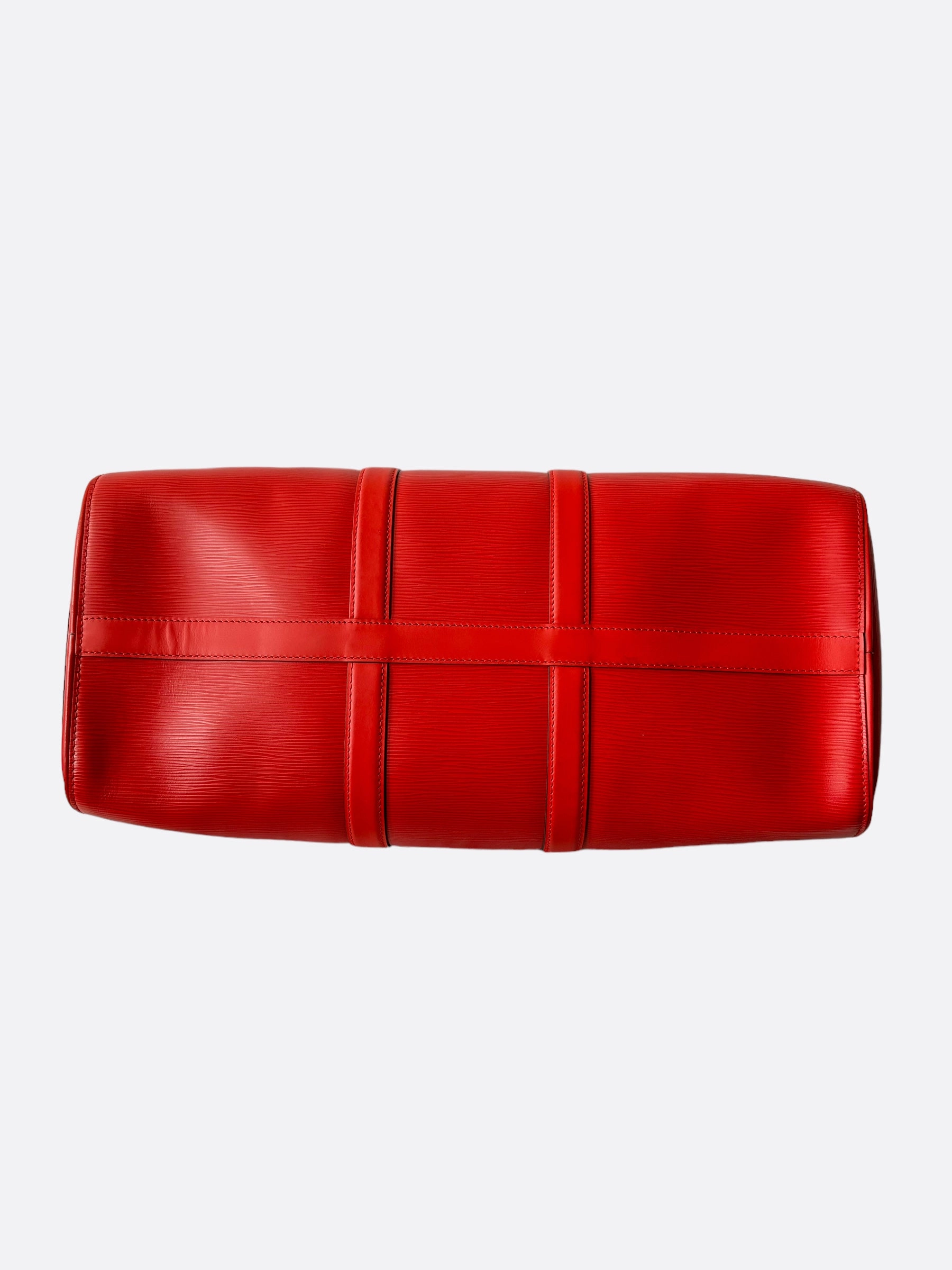 Louis Vuitton Supreme Red EPI Leather Keepall 45