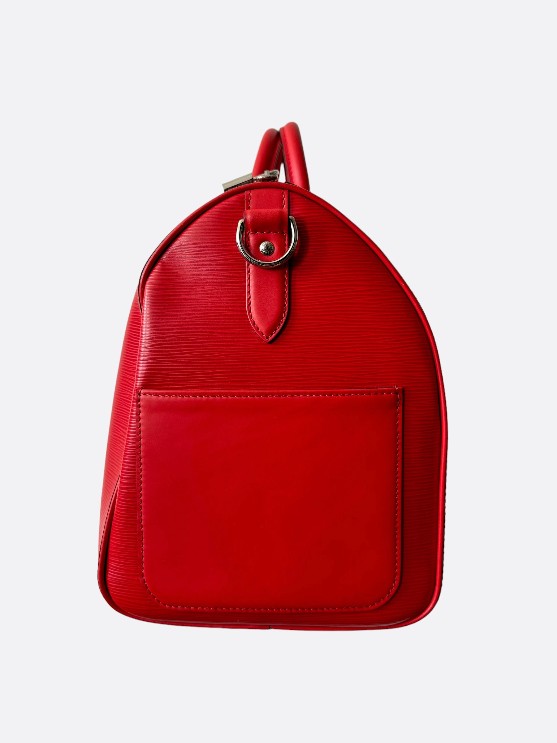Louis Vuitton Supreme Red EPI Leather Keepall 45