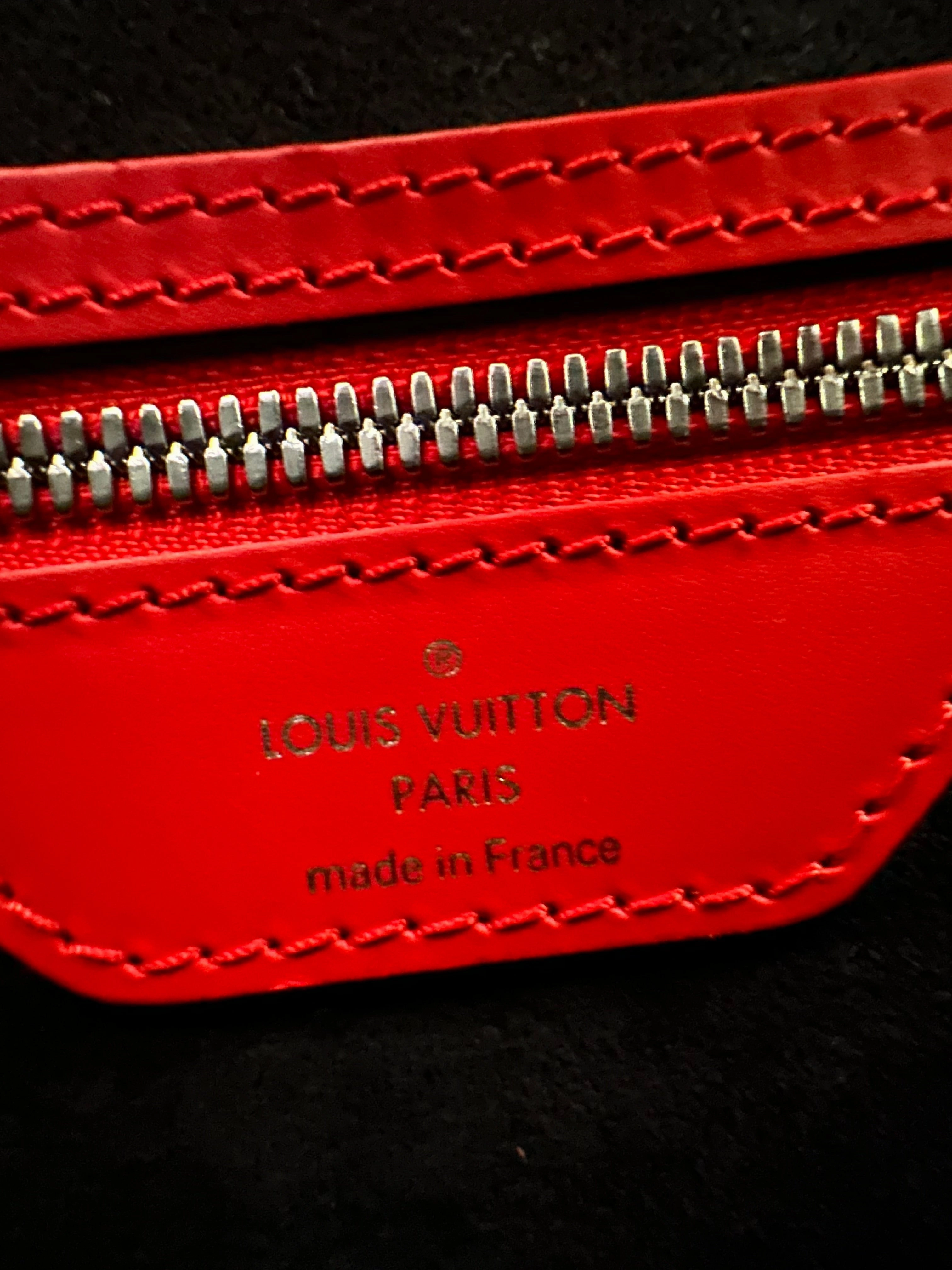 Louis Vuitton Supreme Red EPI Leather Keepall 45