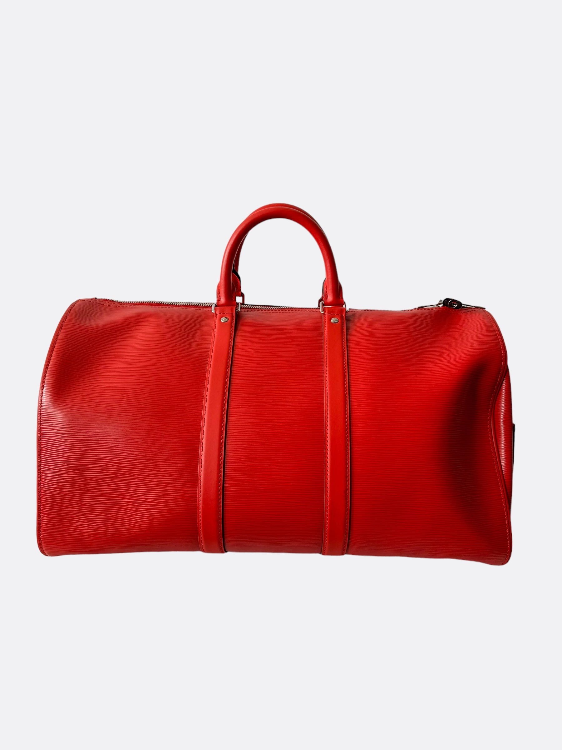 Louis Vuitton Supreme Red EPI Leather Keepall 45