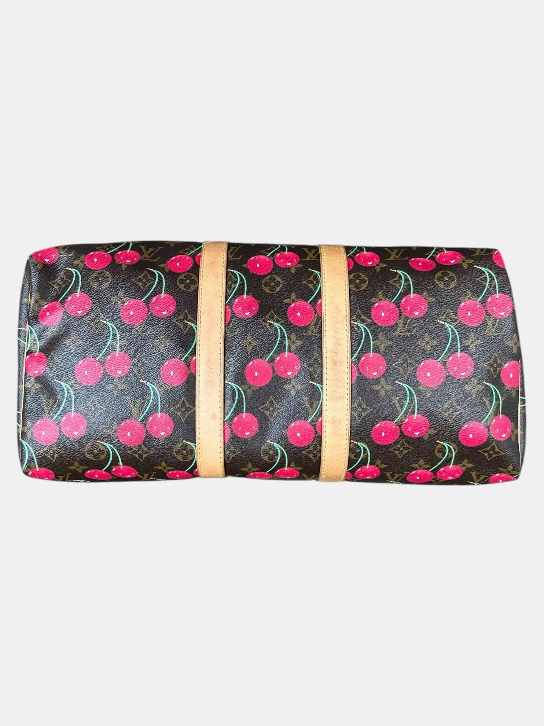 Louis Vuitton Takashi Murakami Brown Monogram Cherry Keepall 45