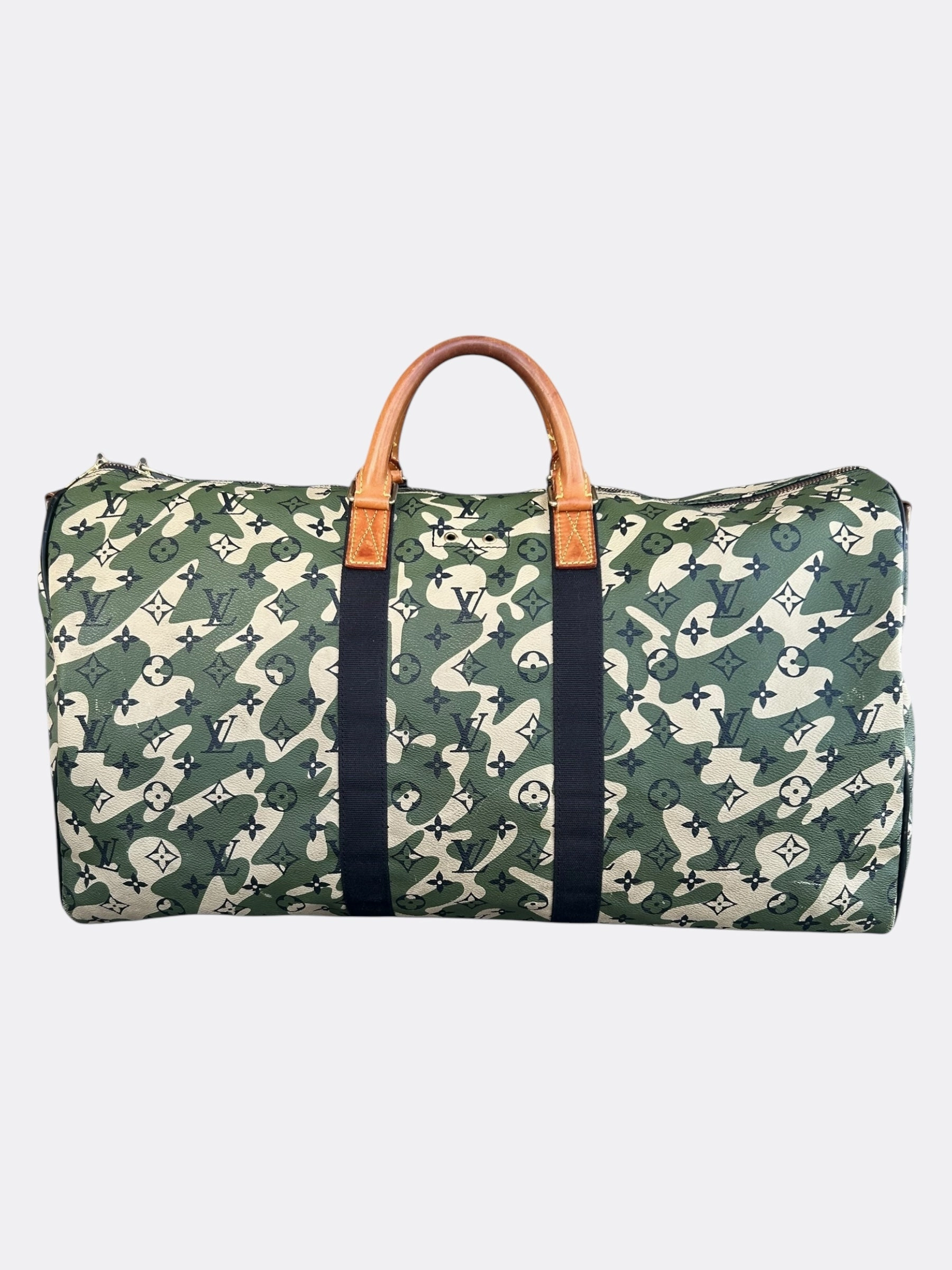 Louis Vuitton Takashi Murakami Camo Monogram Keepall 55