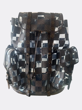 Louis Vuitton Transparent Brown Chess Monogram Christopher Backpack