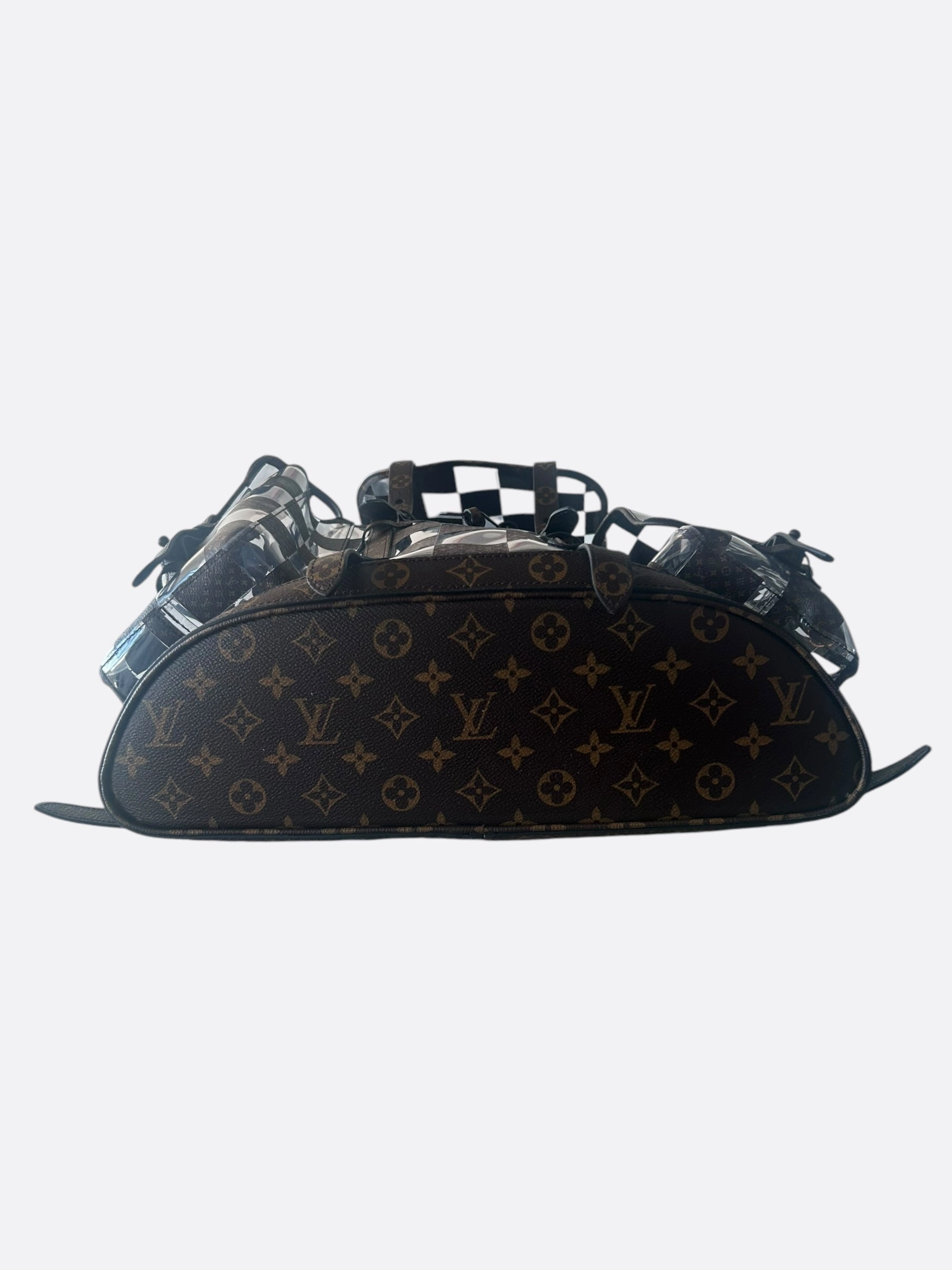 Louis Vuitton Transparent Brown Chess Monogram Christopher Backpack